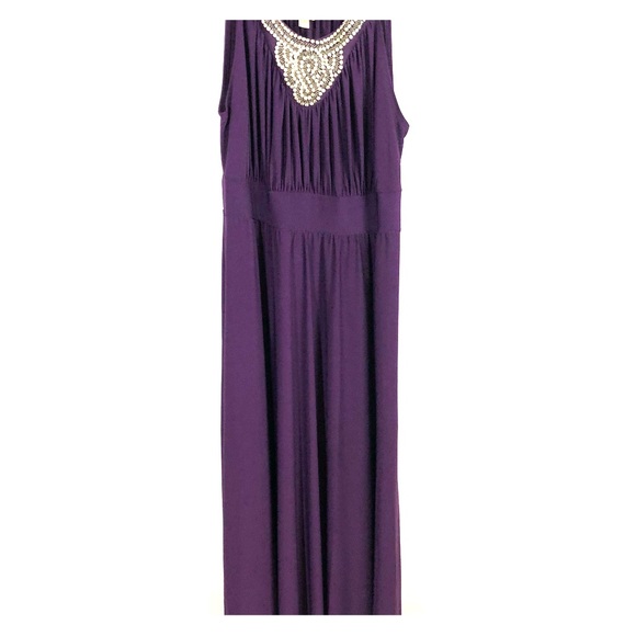eggplant maxi dress